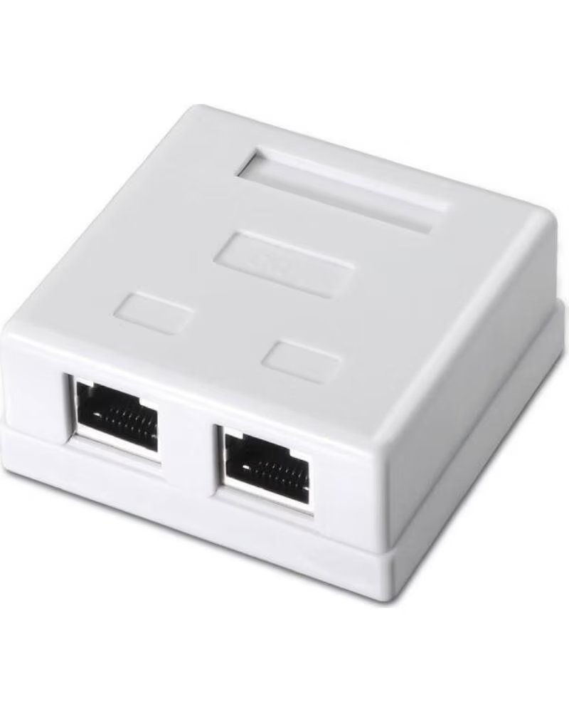 AISENS Roseta de Superficie A139-0304- Cat 6- 2 Tomas