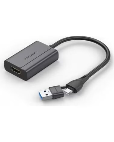 VENTION Adaptador ACYHB- USB Tipo-C Macho- USB Macho - HDMI Hembra