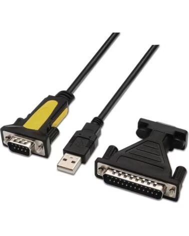 AISENS Cable Conversor impresora A104-0039- USB Macho - DB9 Macho- 1 8m- Negro