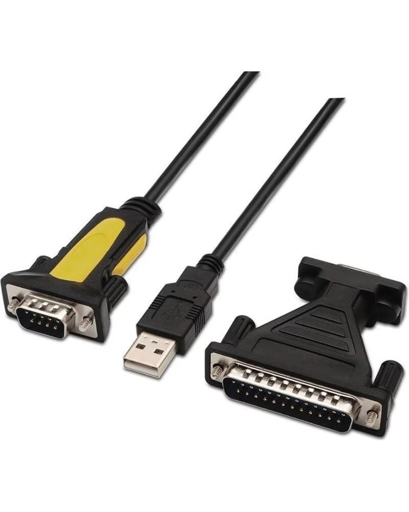 AISENS Cable Conversor impresora A104-0039- USB Macho - DB9 Macho- 1 8m- Negro