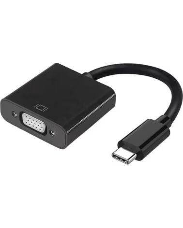 AISENS Conversor USB Tipo-C A109-0347- USB Tipo-C - VGA Hembra- 15cm- Negro
