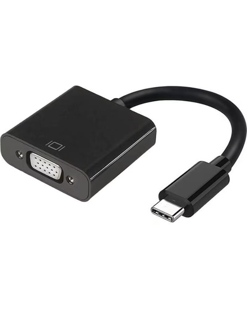 AISENS Conversor USB Tipo-C A109-0347- USB Tipo-C - VGA Hembra- 15cm- Negro