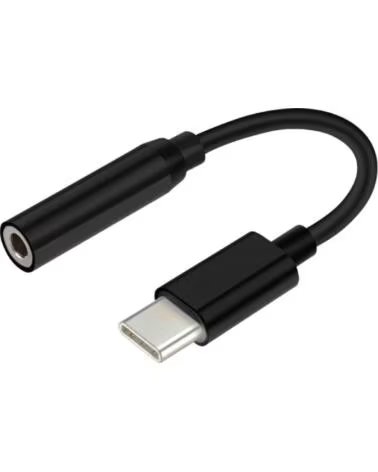 AISENS Conversor Jack 384 KHz A109-0348- USB Tipo-C Macho - Jack 3 5 Hembra