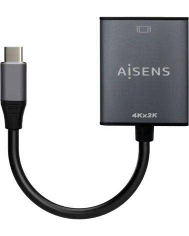 AISENS Conversor HDMI 4K 30Hz A109-0685- HDMI Hembra - USB Tipo-C Macho- 15cm- Gris