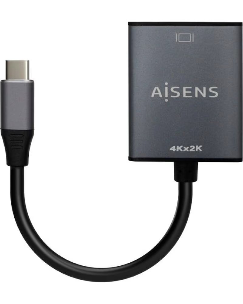 AISENS Conversor HDMI 4K 30Hz A109-0685- HDMI Hembra - USB Tipo-C Macho- 15cm- Gris