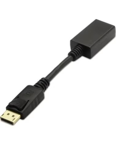 AISENS Conversor A125-0134- DisplayPort Macho - HDMI Hembra- 15cm- Negro