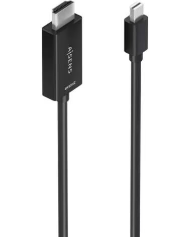AISENS Cable Conversor A125-0889- Mini DisplayPort Macho - HDMI 4K Macho- 3m- Negro