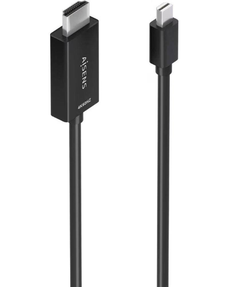 AISENS Cable Conversor A125-0889- Mini DisplayPort Macho - HDMI 4K Macho- 3m- Negro