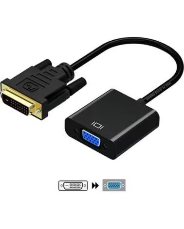 AISENS Cable Conversor A147-0352- DVI Macho - VGA Hembra- 30cm- Negro