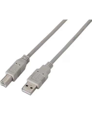 AISENS Cable USB 2 0 Impresora A101-0002- USB Tipo-B Macho - USB Macho- 1 8m- Beige