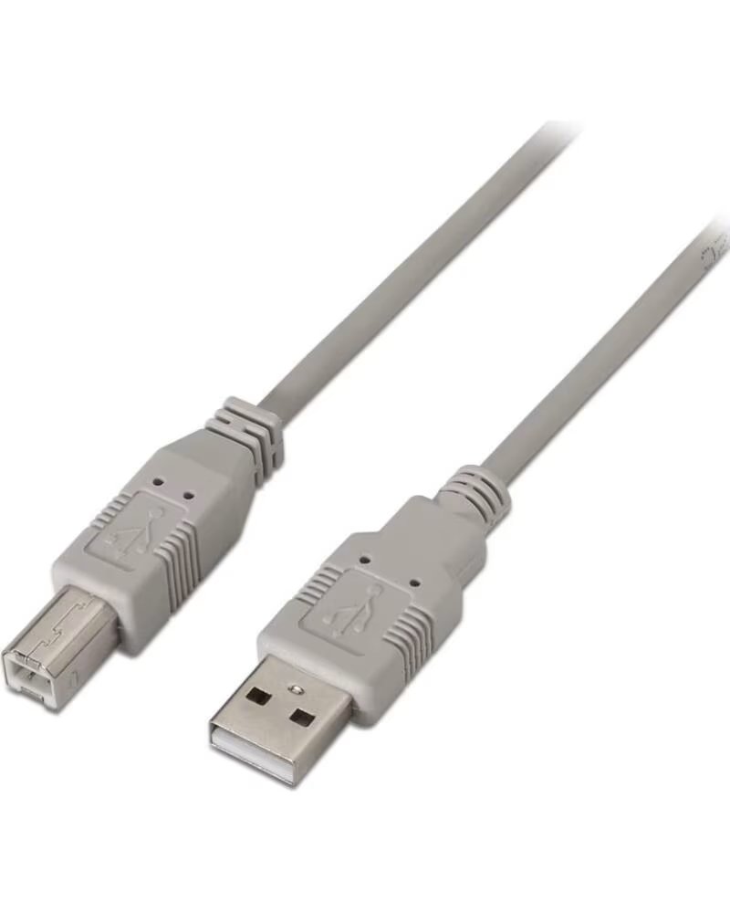 AISENS Cable USB 2 0 Impresora A101-0004- USB Tipo-B Macho - USB Macho- 4 5m- Beige