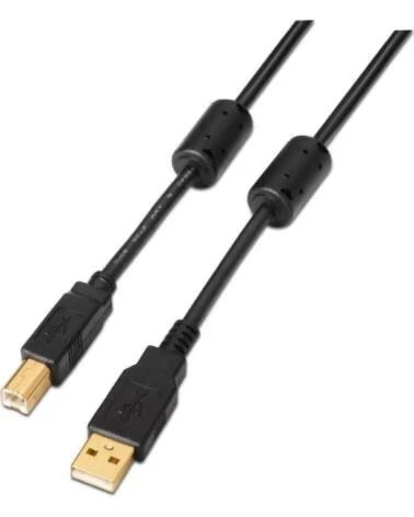 AISENS Cable USB 2 0 Impresora A101-0009- USB Tipo-B Macho - USB Macho- 2m- Negro