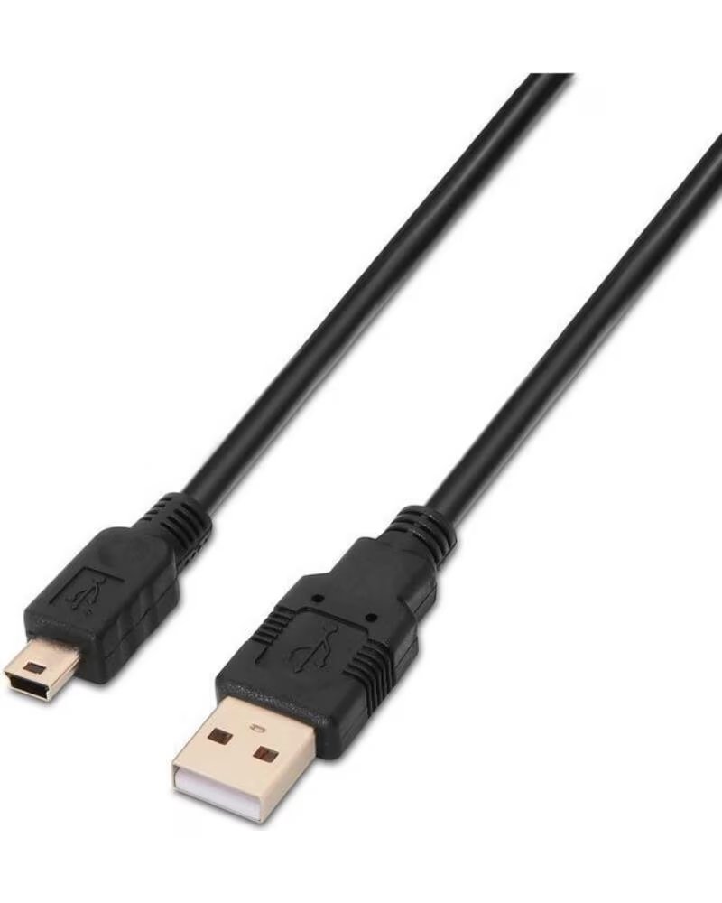 AISENS Cable USB 2 0 A101-0024- USB Macho - MiniUSB Macho- 1m- Negro