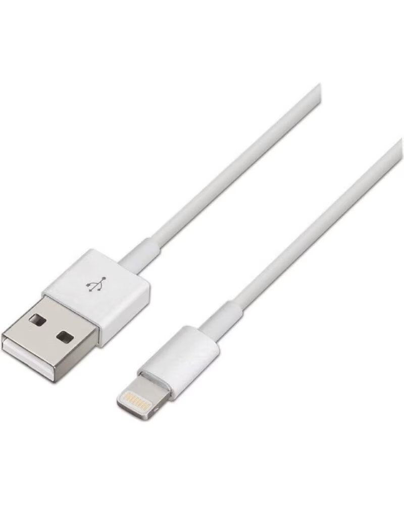AISENS Cable USB 2 0 Lightning A102-0036- USB Macho - Lightning Macho- 2m- Blanco