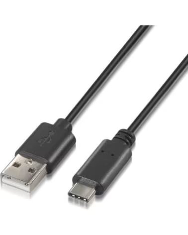 AISENS Cable USB 2 0 Tipo-C A107-0051- USB Tipo-C Macho - USB Macho- 480Mbps- 1m- Negro