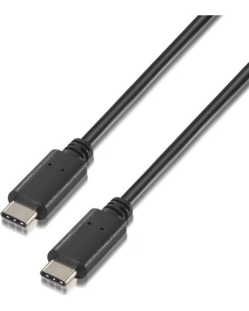 AISENS Cable USB 2 0 Tipo-C A107-0058- USB Tipo-C Macho - USB Tipo-C Macho- 480Mbps- 3m- Negro