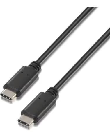AISENS Cable USB 2 0 Tipo-C A107-0055- USB Tipo-C Macho - USB Tipo-C Macho- 480Mbps- 50cm- Negro