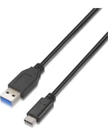 AISENS Cable USB 3 1 Tipo-C A107-0060- USB Tipo-C Macho - USB Macho- 10Gbps- 1m- Negro