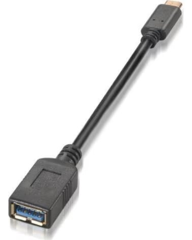 AISENS Cable USB 3 1 Tipo-C A107-0062- USB Tipo-C Macho - USB Hembra- 5Gbps- 15cm- Negro