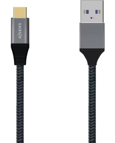 AISENS Cable USB 3 1 Tipo-C A107-0630- USB Tipo-C Macho - USB Macho- 10Gbps- 50cm- Gris
