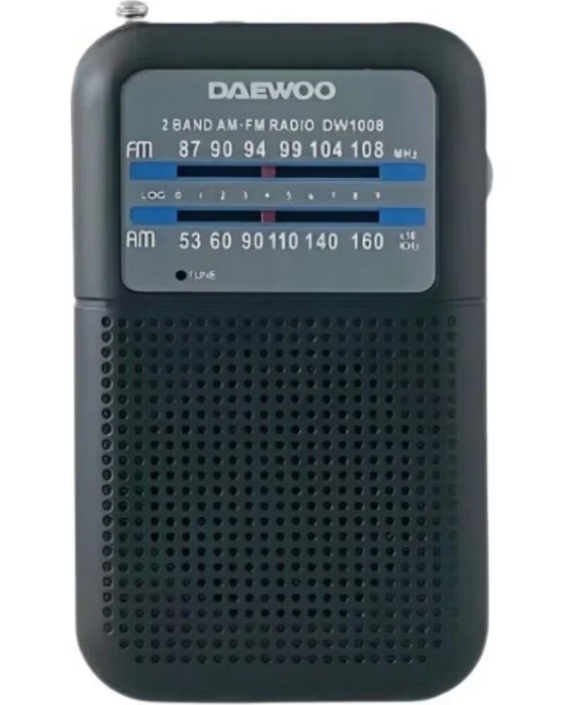 DAEWOO Radio Portatil DW1008- a Pilas- Negra