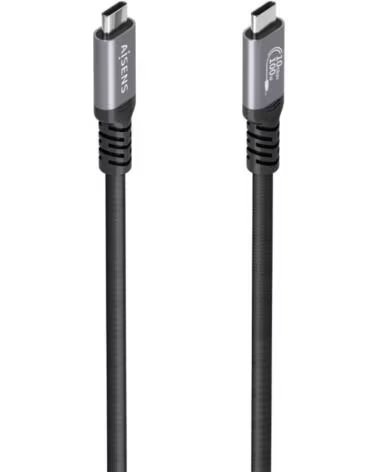 AISENS Cable USB 3 2 Tipo-C A107-0990- USB Tipo-C Macho - USB Tipo-C Macho- Hasta 100W- 10Gbps- 5m- Negro