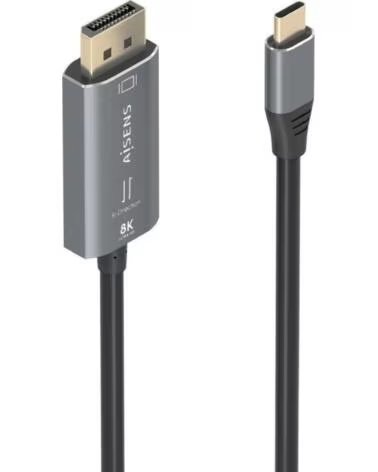 AISENS CÂBLE CONVERTISSEUR USB-C VERS DISPLAYPORT BIDIRECTIONNEL 8K 60HZ 18M