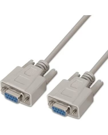 AISENS Cable Serie RS232 A112-0066- DB9 Hembra - DB9 Hembra- Hasta 0 15W- 1 6Mbps- 1 8m- Beige