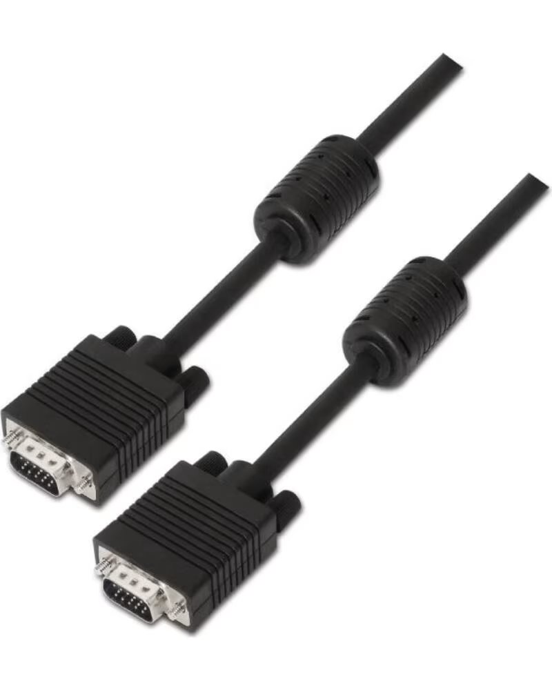 AISENS Cable SVGA A113-0074- HDB15 Macho - HDB15 Macho- Hasta 3W- 10Mbps- 10m- Negro