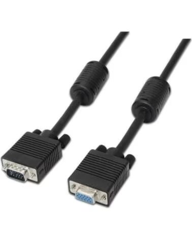 AISENS Cable SVGA A113-0079- VGA Macho - VGA Hembra- Hasta 3W- 10Mbps- 3m- Negro