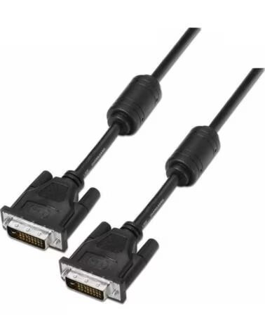 AISENS Cable DVI A117-0089- DVI-D Macho - DVI-D Macho- Hasta 3W- 10Mbps- 1 8m- Negro