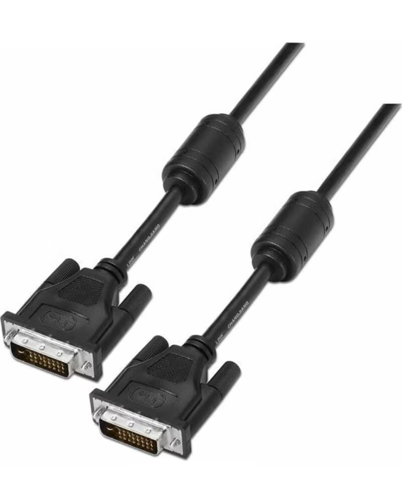 AISENS Cable DVI A117-0089- DVI-D Macho - DVI-D Macho- Hasta 3W- 10Mbps- 1 8m- Negro
