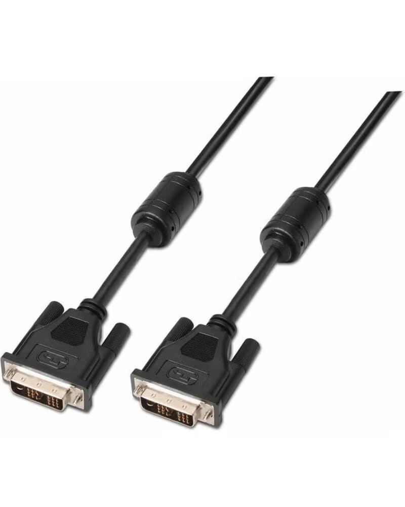 AISENS Cable DVI A117-0086- DVI-D Macho - DVI-D Macho- Hasta 3W- 10Mbps- 1 8m- Negro
