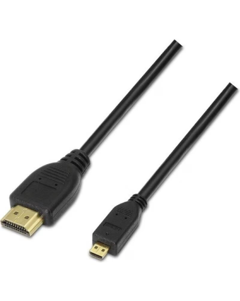 AISENS Cable Micro HDMI A119-0117- HDMI Macho - Micro HDMI Macho- Hasta 10W- 720Mbps- 1 8m- Negro