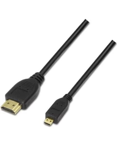 AISENS Cable Micro HDMI A119-0116- HDMI Macho - Micro HDMI Macho- Hasta 10W- 720Mbps- 80cm- Negro