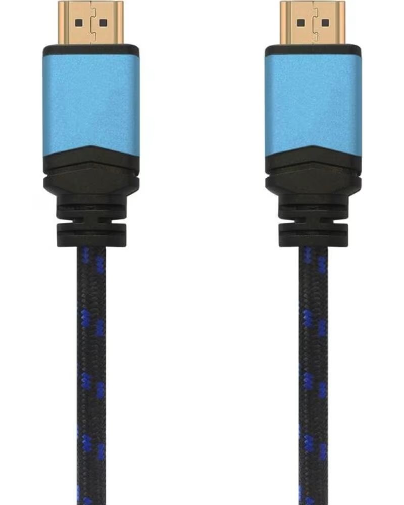 AISENS Cable HDMI 2 0 4K A120-0356 V2- HDMI Macho - HDMI Macho- 1m- Negro- Azul