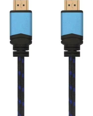 AISENS Cable HDMI 2 0 4K A120-0360- HDMI Macho - HDMI Macho- 10m- Negro y Azul