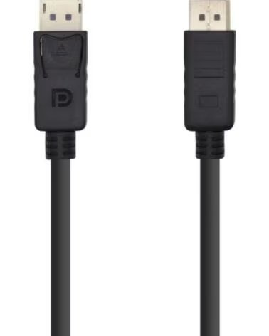 AISENS Cable DisplayPort 1 2 4K A124-0388- DisplayPort Macho - DisplayPort Macho- Hasta 5W- 2300Mbps- 10m- Negro