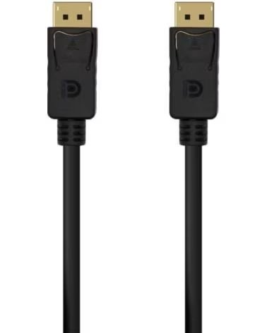 AISENS Cable DisplayPort 1 2 4K A124-0548- DisplayPort Macho - DisplayPort Macho- Hasta 5W- 2300Mbps- 50cm- Negro