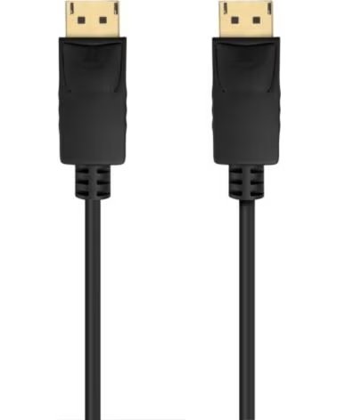 AISENS Cable DisplayPort 1 2 CCS 4K A124-0740- DisplayPort Macho - DisplayPort Macho- Hasta 5W- 2300Mbps- 2m- Negro