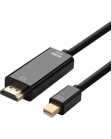 AISENS Cable Conversor A125-0458- Mini DisplayPort Macho - HDMI Macho- Hasta 5W- 2300Mbps- 3m- Negro