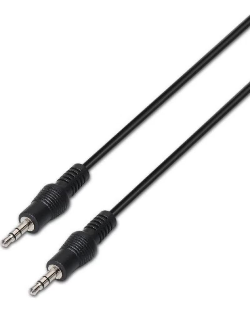 AISENS Cable Estereo A128-0144- Jack 3 5 Macho - Jack 3 5 Macho- Hasta 0 1W- 10m- Negro