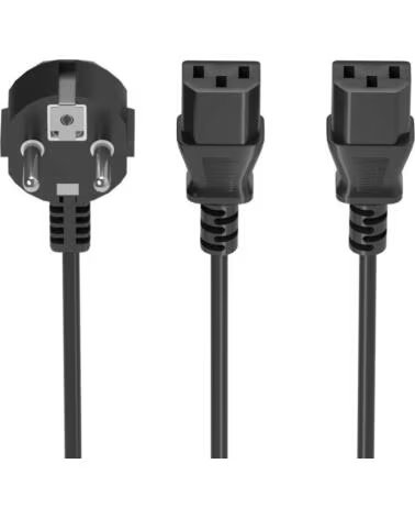 AISENS CPU POWER CABLE A132-0865 CEE7 MALE - 2X C13 FEMALE 3M BLACK