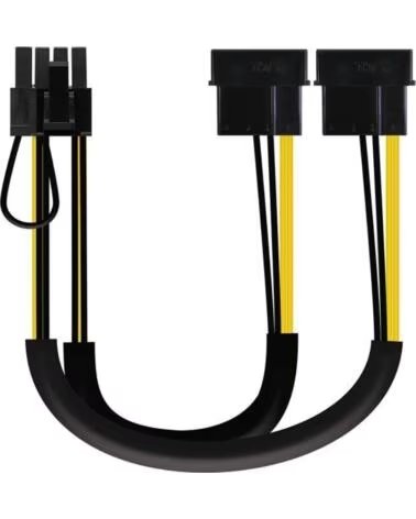 NANO CABLE Cable de Alimentacion Tarjeta Grafica Nanocable 10 19 1201- 2x Molex Macho - 62 PIN Macho- 20cm
