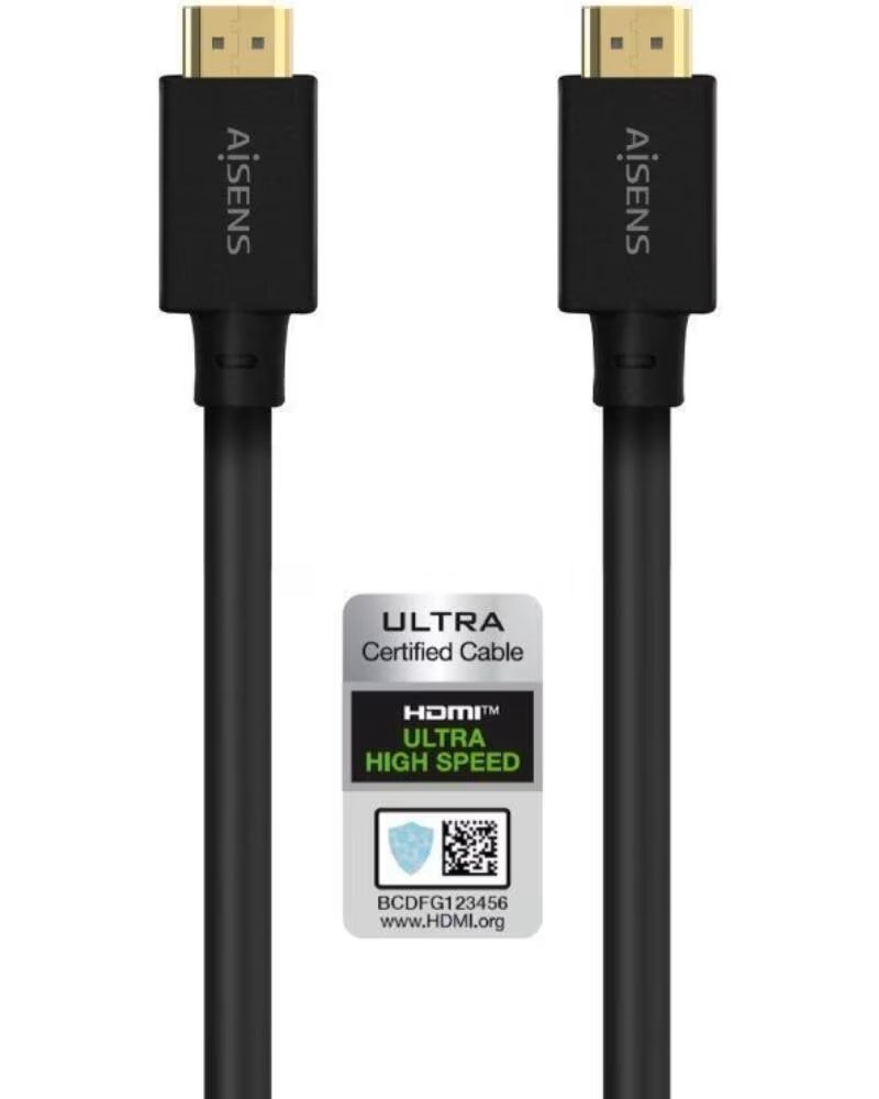 AISENS Cable HDMI 2 1 8K A150-0680- HDMI Macho - HDMI Macho- 5m- Certificado- Negro