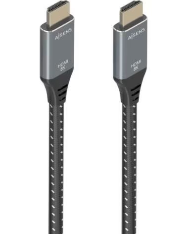 AISENS Cable HDMI 2 1 8K A150-0877- HDMI Macho - HDMI Macho- 7m- Gris y Negro