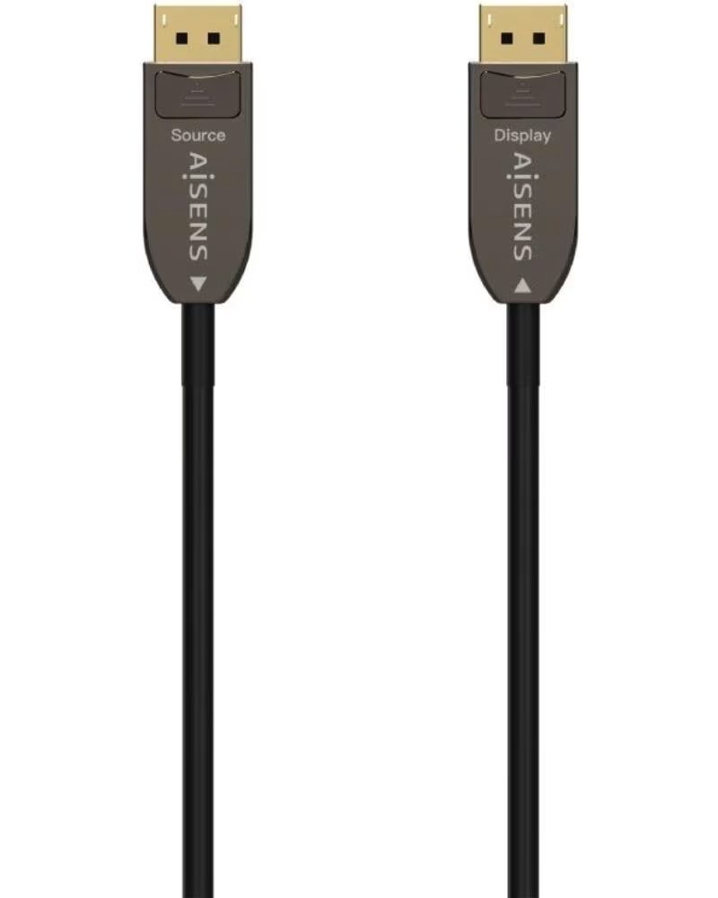 AISENS Cable DisplayPort 1 4 AOC 8K A155-0608- DisplayPort Macho - DisplayPort Macho- 20m- Negro