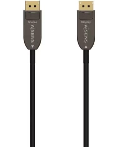 AISENS Cable DisplayPort 1 4 AOC 8K A155-0607- DisplayPort Macho - DisplayPort Macho- 15m- Negro