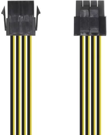 AISENS Cable de Alimentacion Microprocesador A131-0419- Molex -44 PIN Macho - Molex 8 PIN Hembra- 30cm