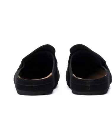 XTI 145808 SUEDE CLOG-STYLE LOAFERS IN BLACK NEGRO